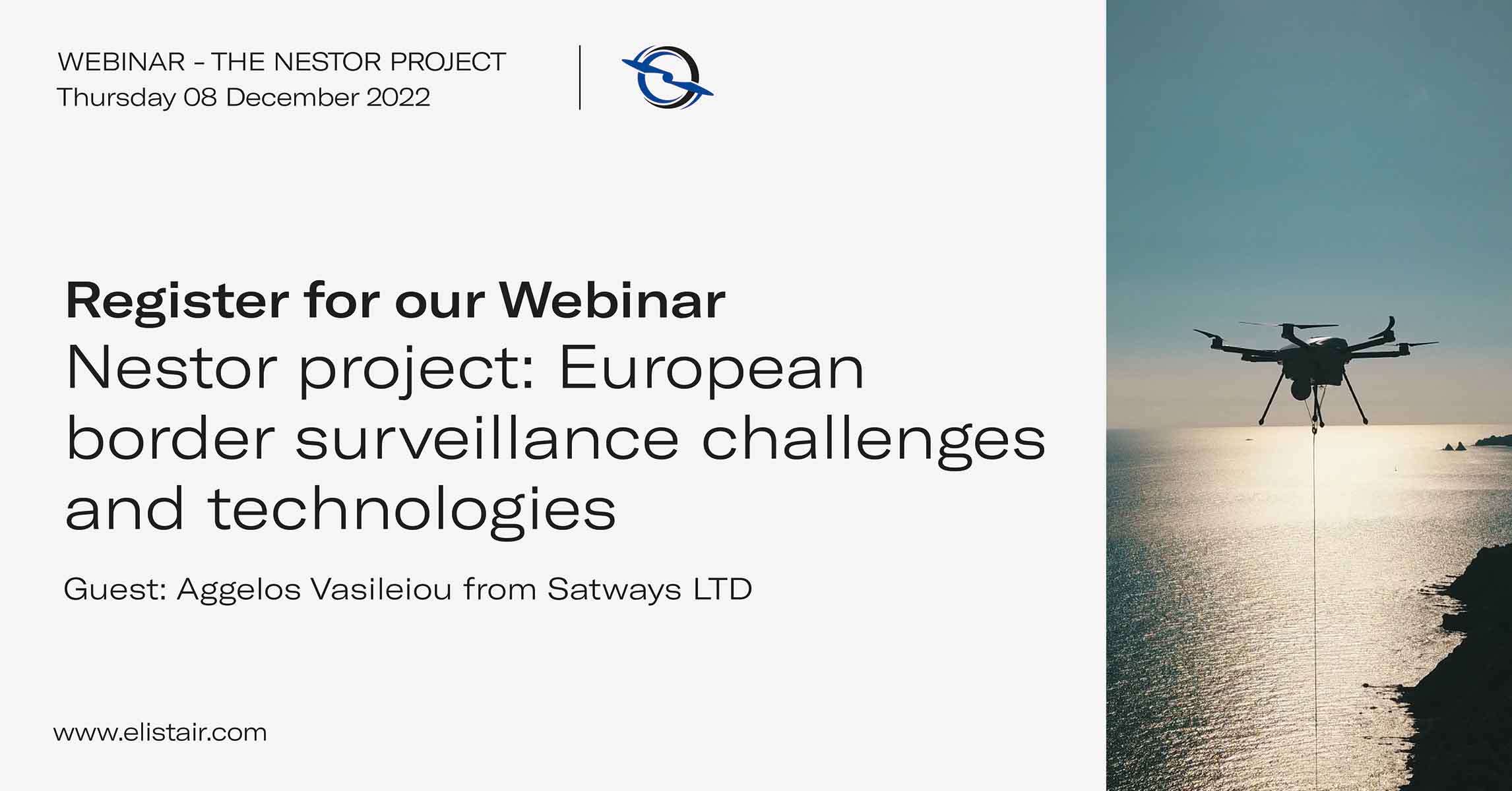 Webinar about the use of tethered drones for border surveillance in the frame of the European project, Nestor