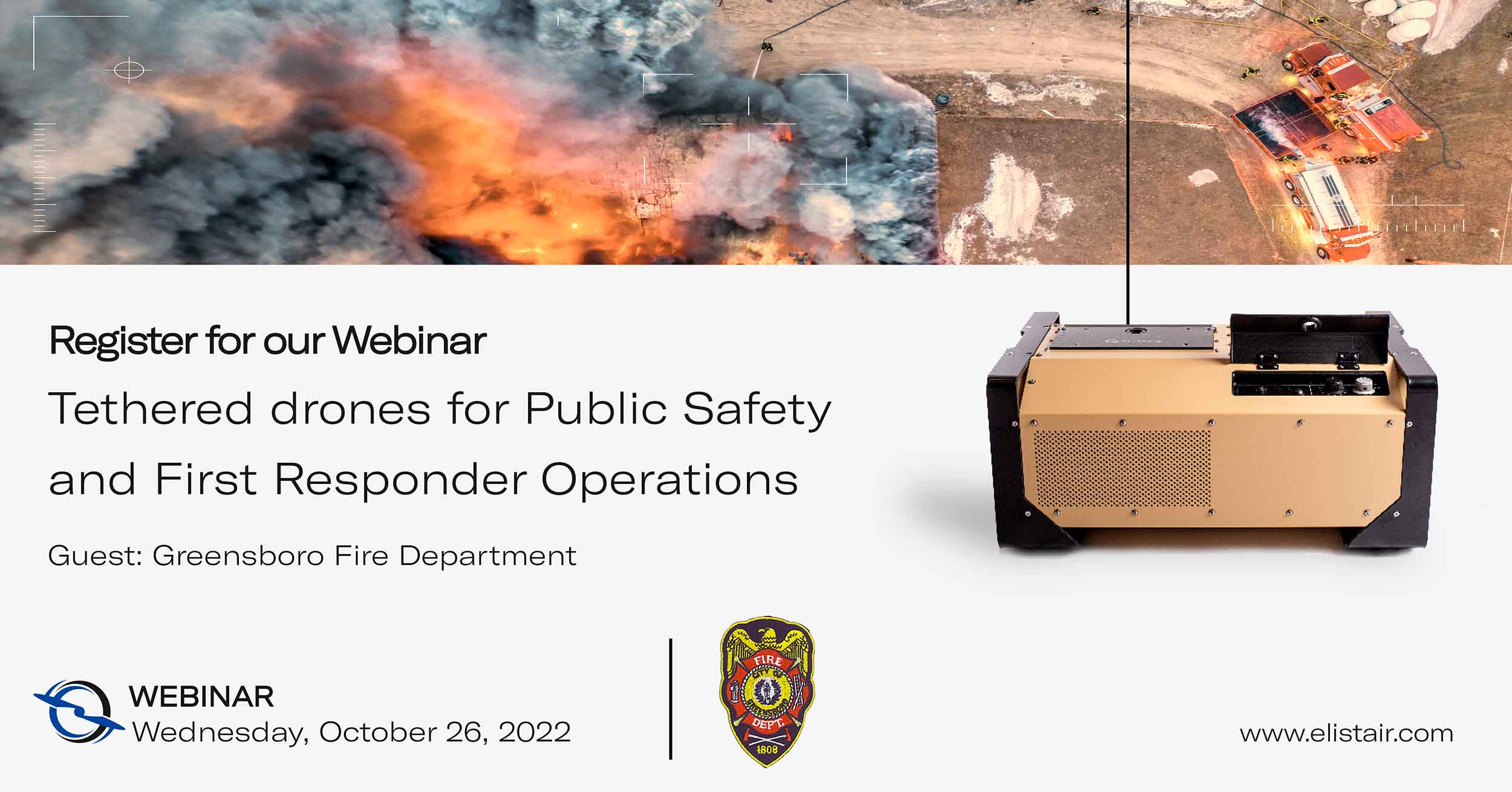 webinar about the use of drone tethers for public safety operations