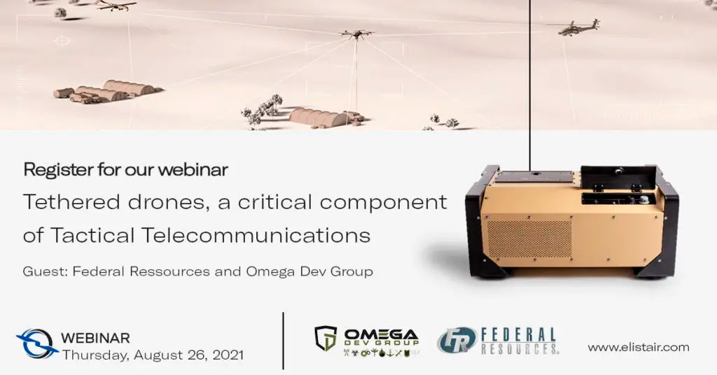 webinar about the benefits of tethered drones for tactical communications
