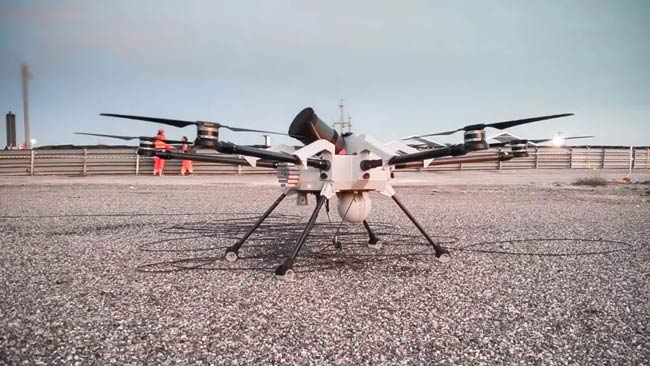 Orion tethered drone for security