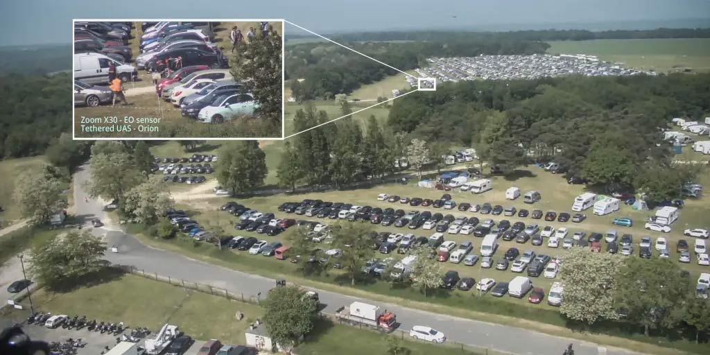 Elistair Orion tethered drone provided security services over La Ferté Alais Aerial show