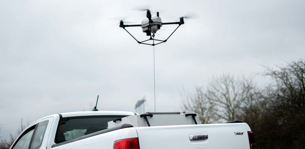 Tethered drones