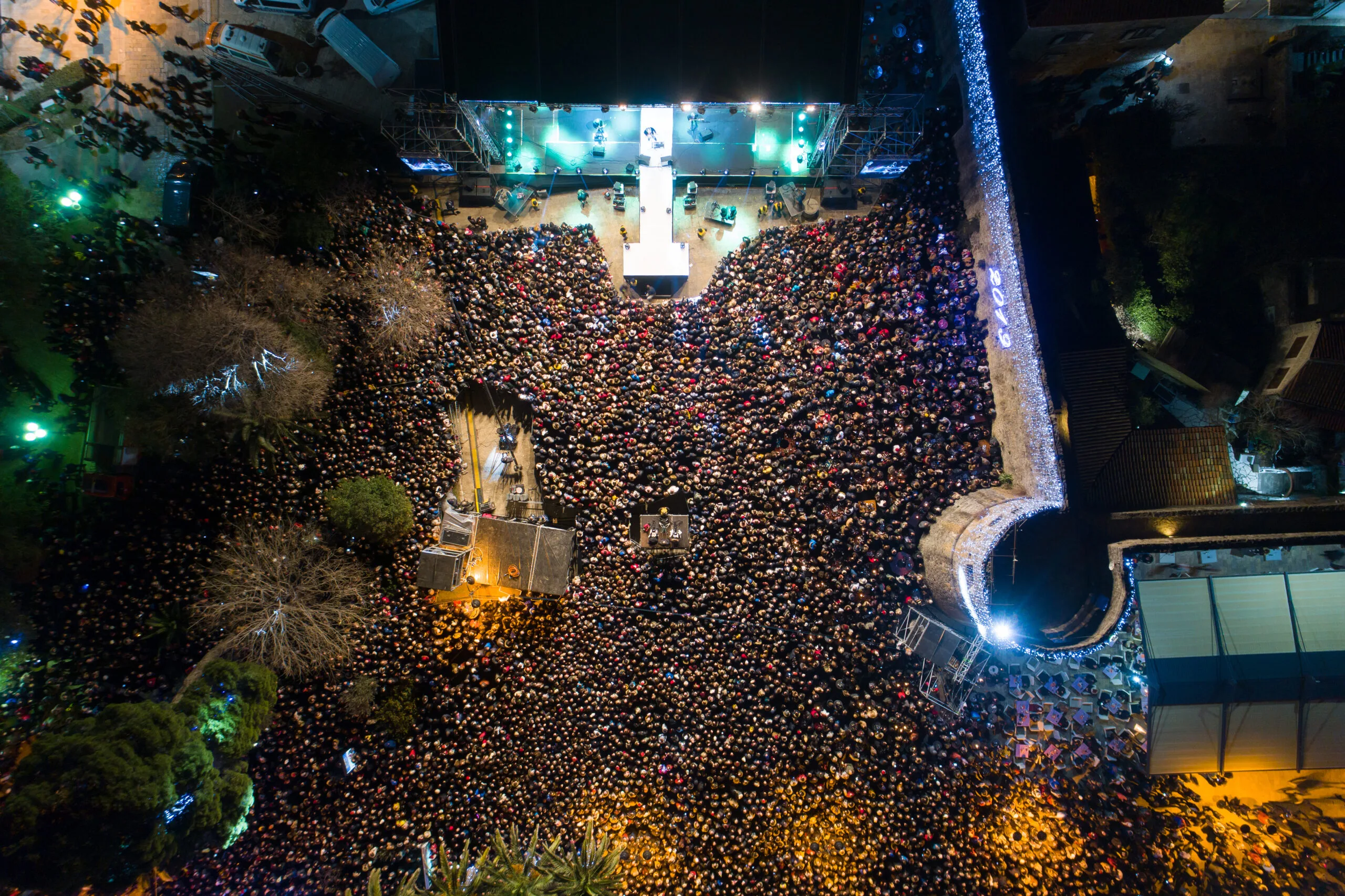 Night vision of a drone during event monitoring