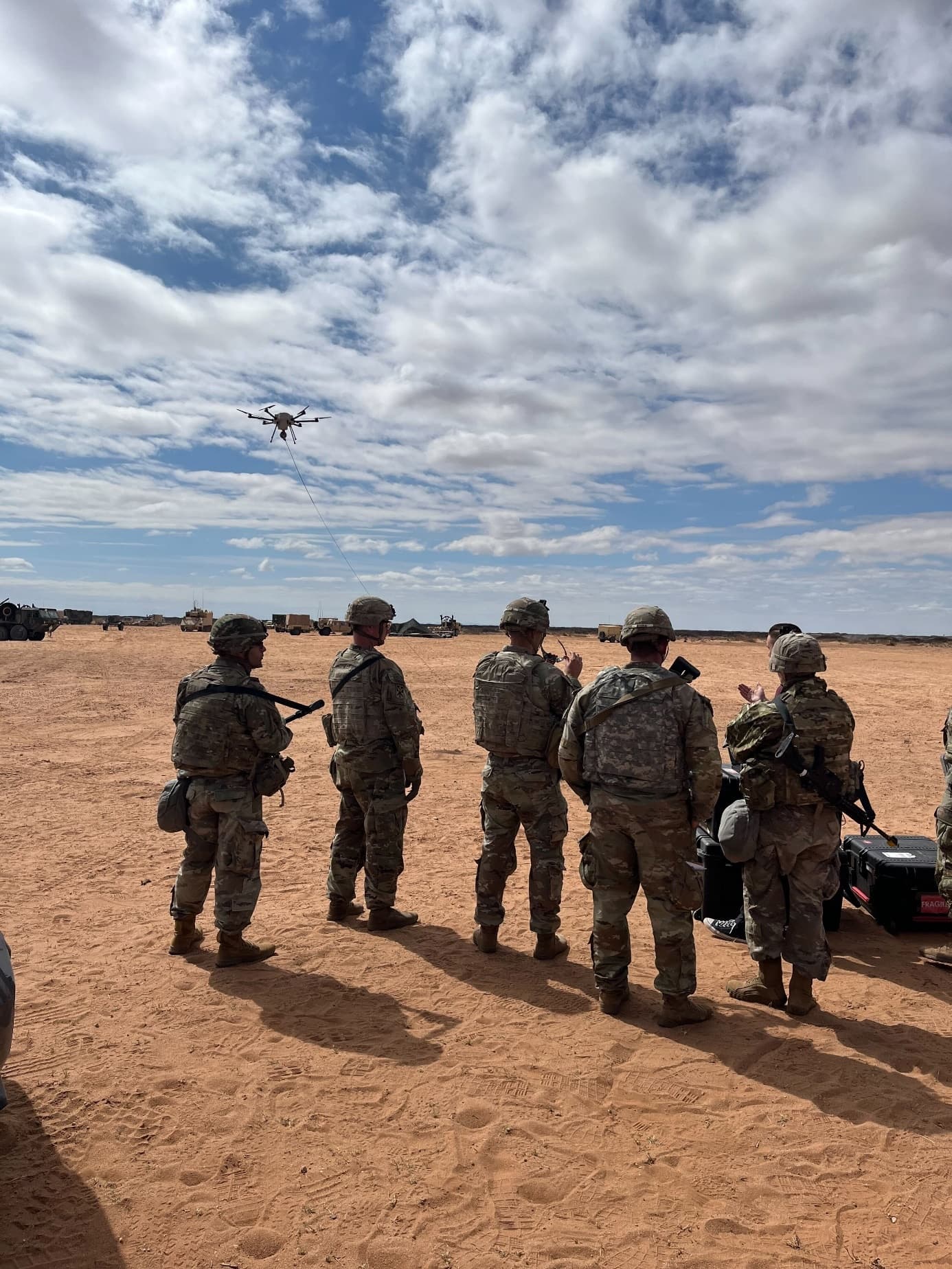 Tethered drones used by military units