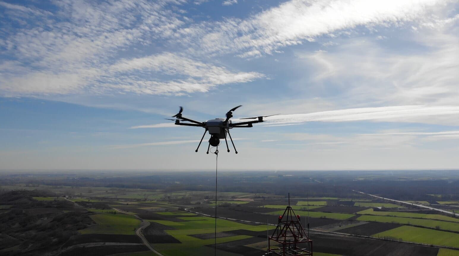 Tactical drone on flight