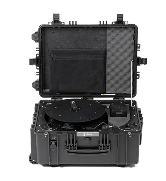 Ligh-t bandeau all products Station filaire portable Ligh-T, valise ouverte